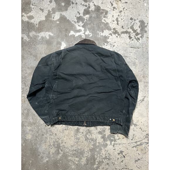 Carhartt Detroit‎ Work Jacket VTG Blanket Lined Chore Coat blk Black FEIN Faded - Picture 6 of 9